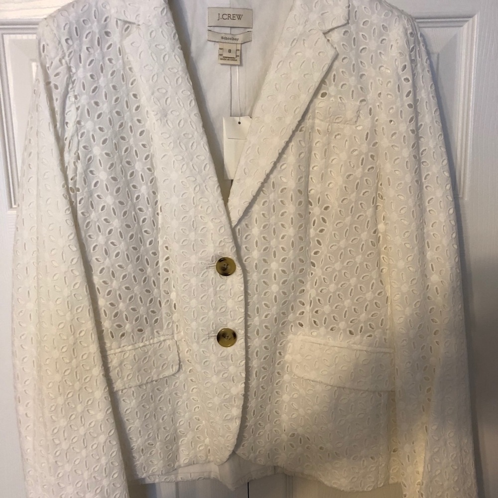 White J. Crew Schoolboy Blazer